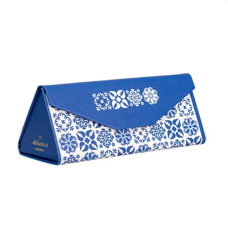 Caixa de Óculos Azul AZULEJO C/ Pano Microfibra