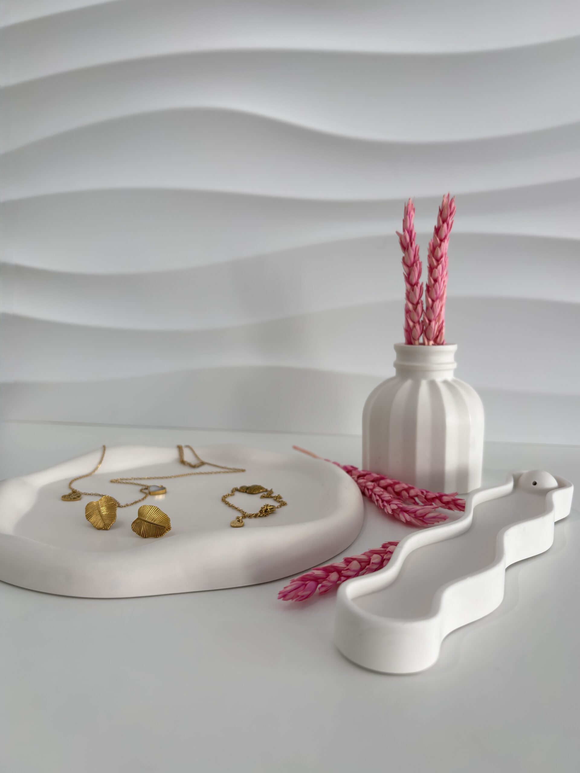 Conjunto Jesmonite Branco